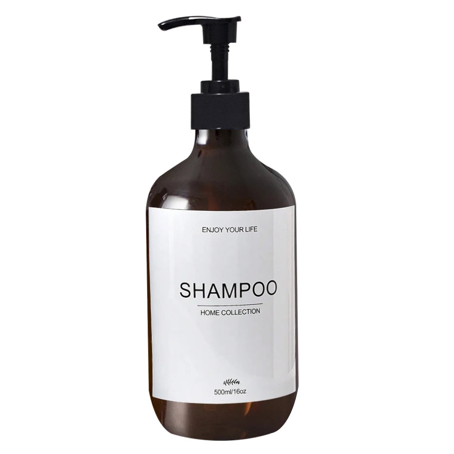 500ml Refillable Shampoo & Body Wash Pump Dispenser Bottle Soap Dispenser Bottle Oasis Select A-Amber-shampoo 500ml