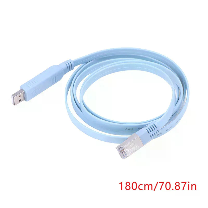 1.8M USB To RJ45 USB To RS232 Serial To RJ45 CAT5 Console Adapter Cable Cord For Cisco Routers New Oasis Select