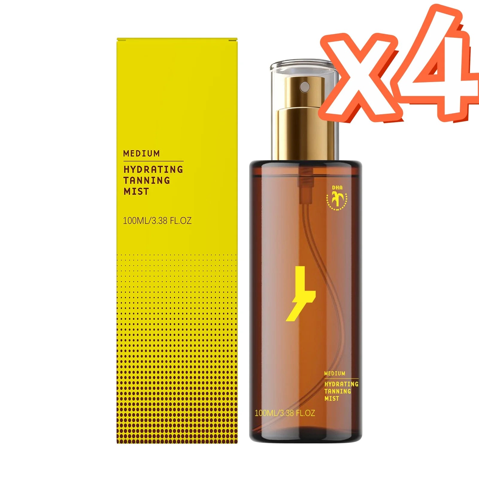 Body Self Tanning Essence Spray Quick Natural Tanning Moisturizing Sunless Promote Body Face Bronze Wheat Skin Self Tanner Spray Oasis Select 100ml Boxed x 4PCS