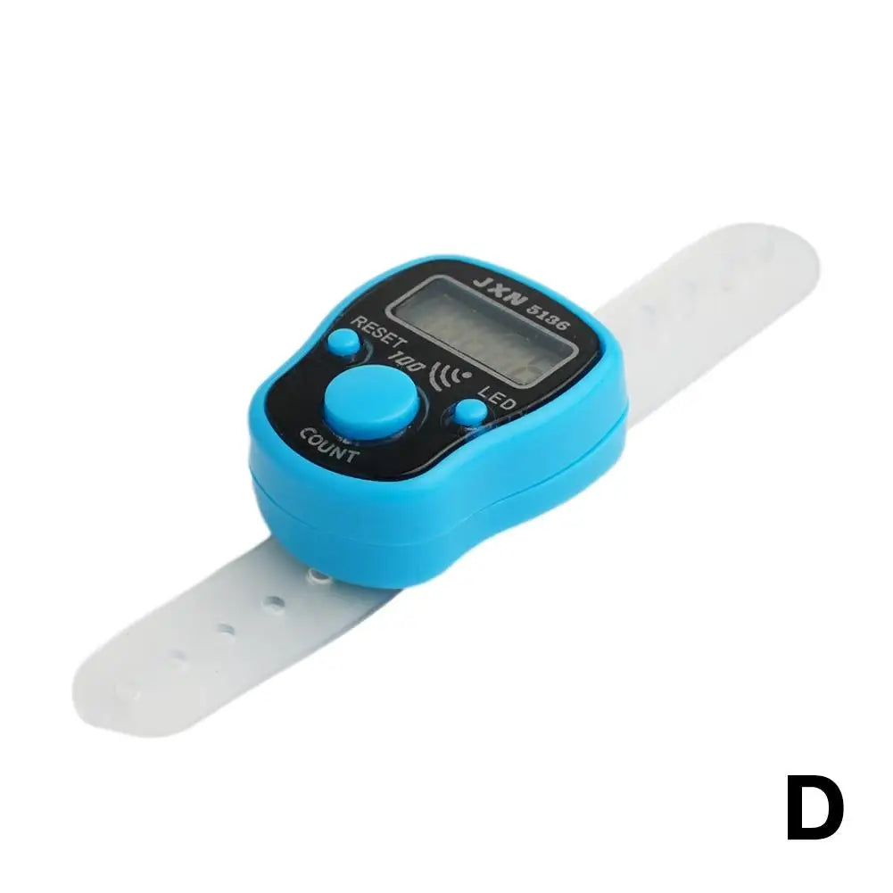 Mini Point Marker and Row Finger Meter LCD Digit Tally Counter Finger Digital Bead Timer Hand Tally Counter Clicker Oasis Select D
