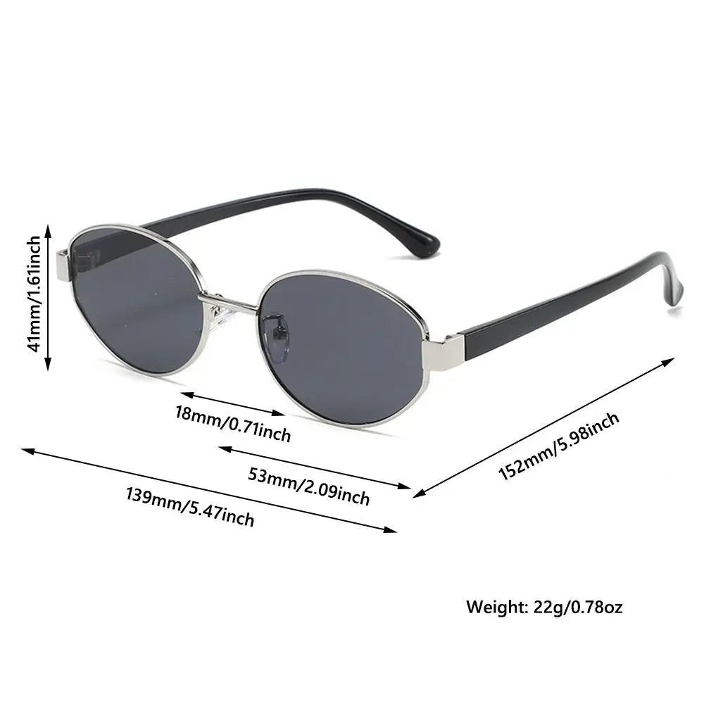 Fashion Outdoor Sports Oval Frame Sunglasses Vintage Unisex UV400 Sun Glasses Retro Trendy Punk Style Eyewear for Women & Men Oasis Select