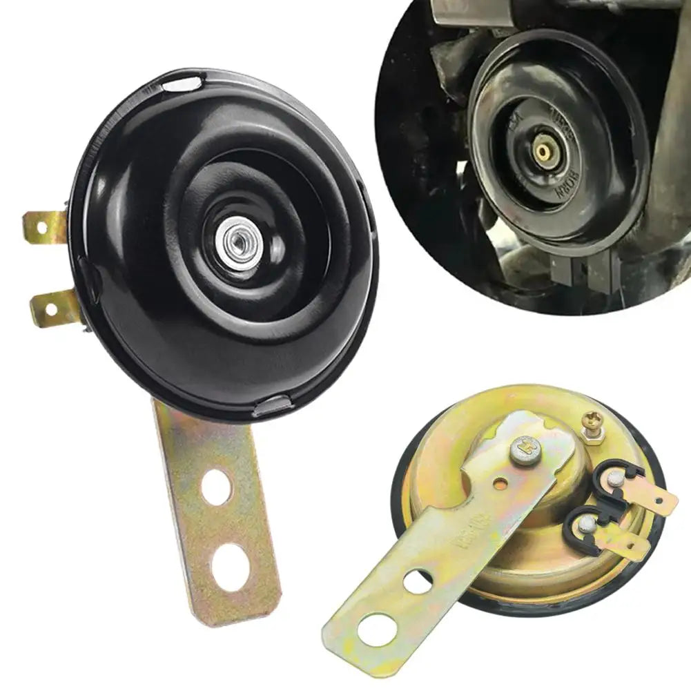 12V Motorcycle Horn Super Loud Waterproof Round Speaker Universal Scooter Motorbike E-Bikes Mopeds Electric Horn Kit Accessories Oasis Select