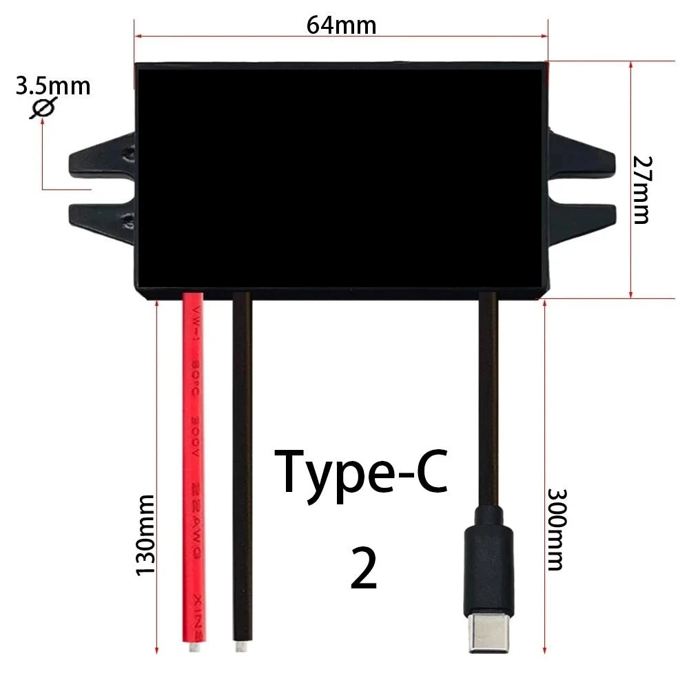 12V24V to 5V 3A 15W DC-DC Step Down Buck Converter Power Supply Module for Car Male Female USB Mini USB Micro USB Adapter Oasis Select Type-C 12V24V 5V3A