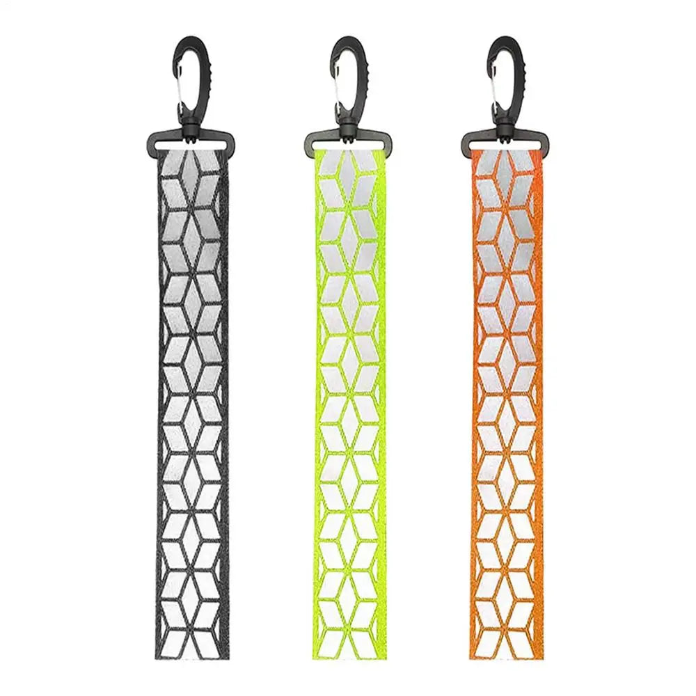 Safety Reflector Pendant Reflective Safety Keychain for Backpack Outdoor Accessory for Cycling Walking Camping Mountaineering Oasis Select 3pcs