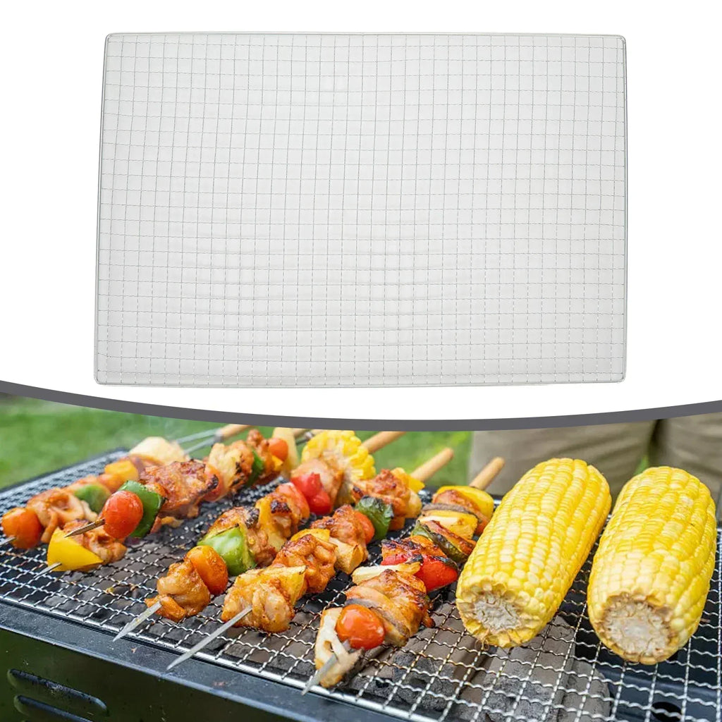 BBQ Grill Mesh Grate – Stainless Steel Grid for Camping & BBQ BBQ Grill Grate Oasis Select 40x25cm