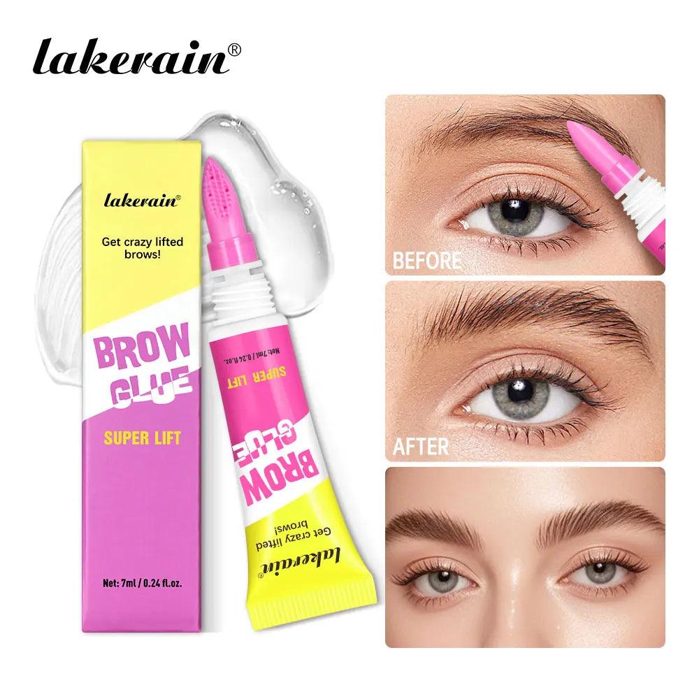 Super Lift Brow Glue Lamination Gel Crazy Lift Brow Long-lasting Strong Hold & Built-In Styling Comb Clear Eyebrow Gel Cosmetics Oasis Select