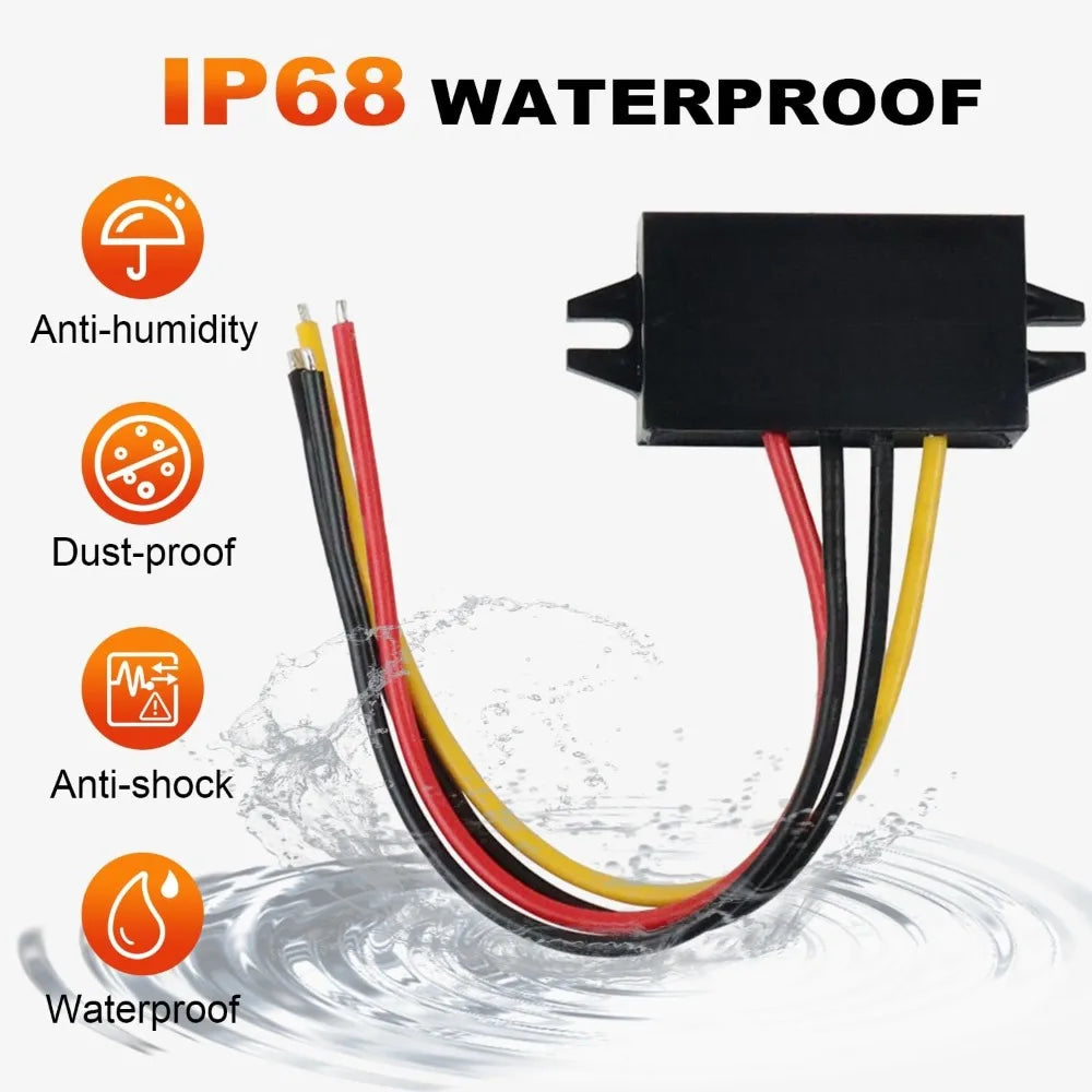 DC/DC 12V To 5V 5A Step Down Converter Module Direct Current Reduced Voltage Regulator Car Power For GPS Trackers USB Chargers Oasis Select