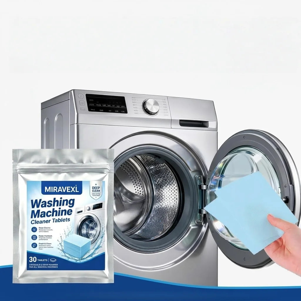 30Pcs Washing Machine Cleaner Tablets, Deep Clean Washer Tub Descaler Remove Limescale Mold Mildew Odor, Fit Front Load, etc. Oasis Select
