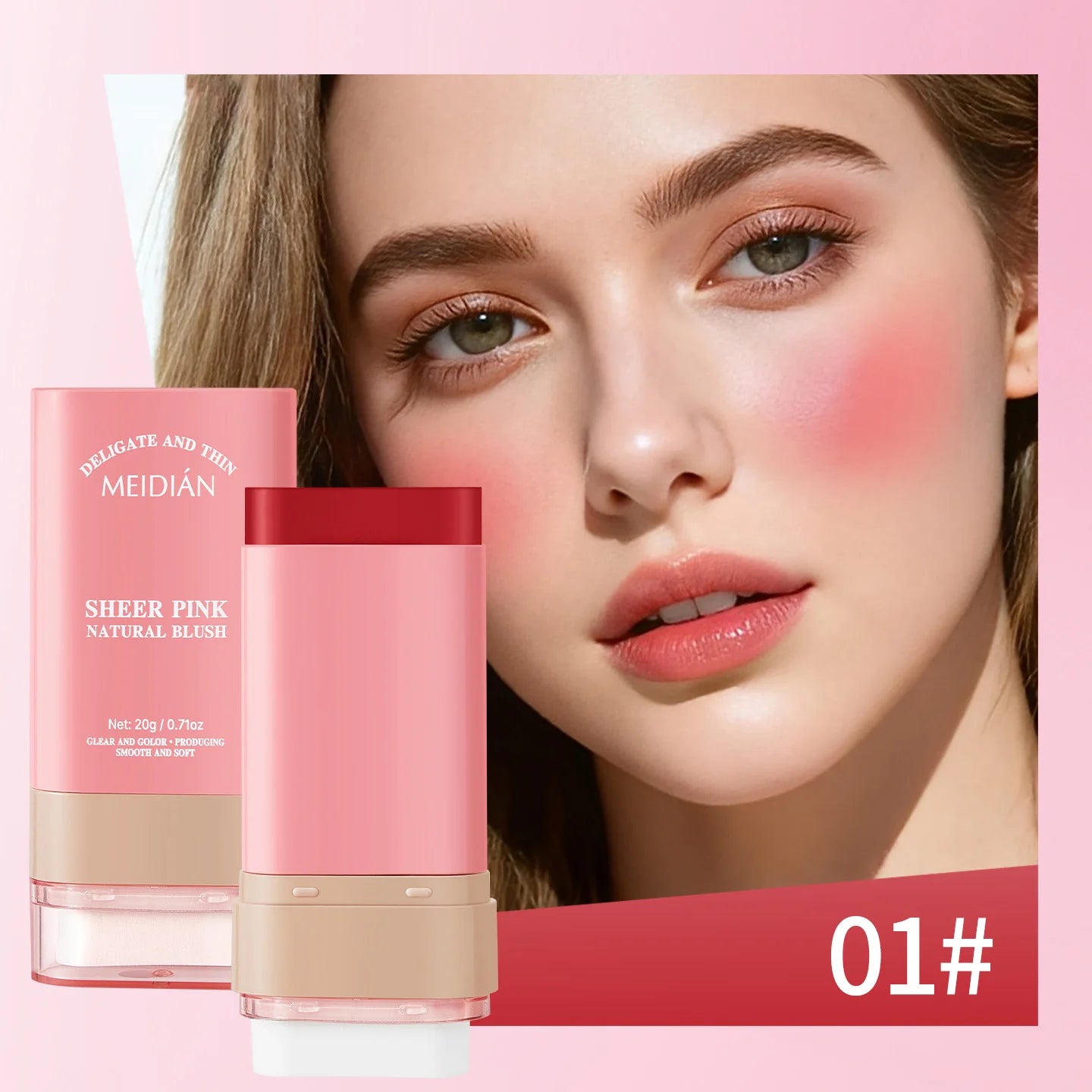 Natural Blush Stick – Long-Lasting & Lightweight Cheek Color Blush Stick Oasis Select 01