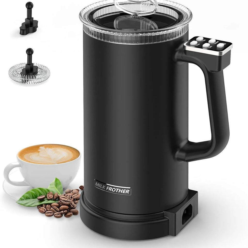 4-in-1 Electric Milk Frother 500ml | Hot & Cold Foam Maker