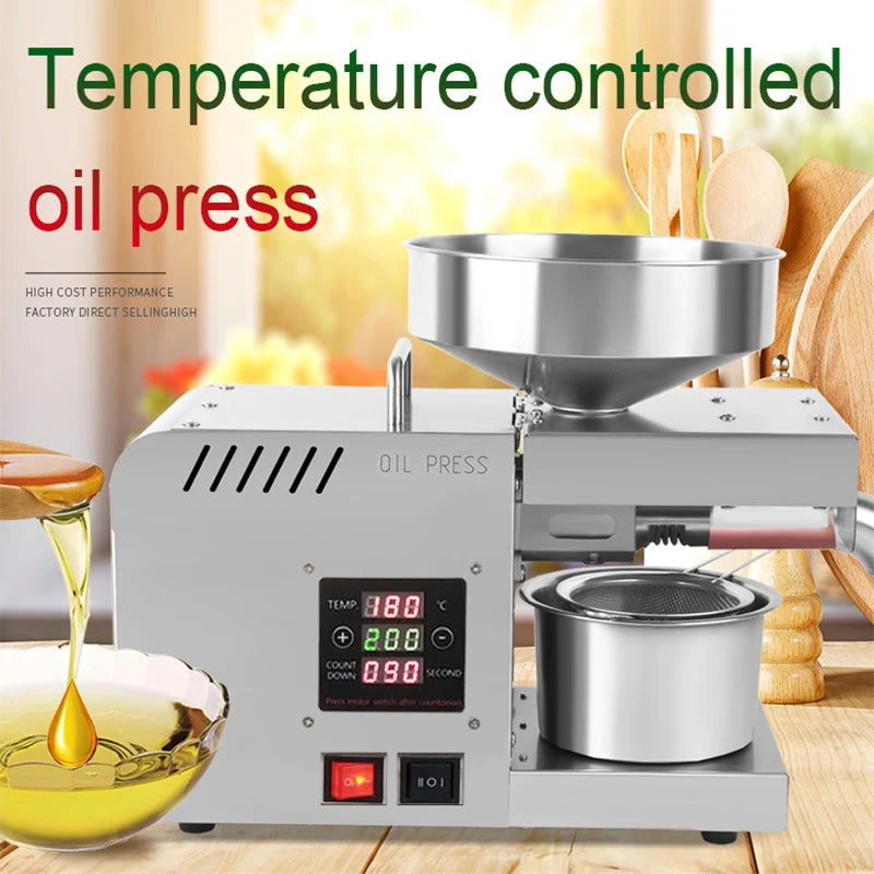 X5S Stainless Steel Home Oil Press – Peanut & Sesame 610W