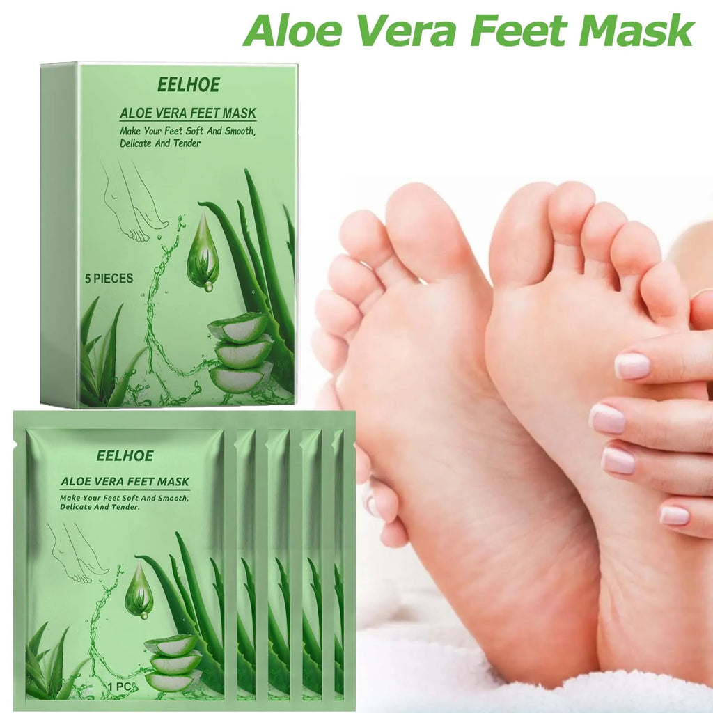 Aloe Vera Feet Mask Moisturizing Exfoliating Feet Mask Anti Drying Crack Remove Dead Skin Hydrating Foot Skin Care Foot Mask Oasis Select