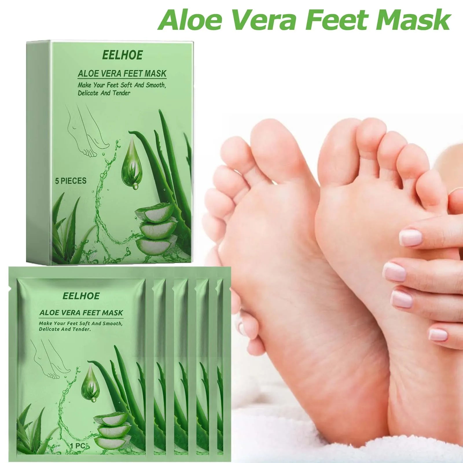 Aloe Vera Feet Mask Moisturizing Exfoliating Feet Mask Anti Drying Crack Remove Dead Skin Hydrating Foot Skin Care Foot Mask Oasis Select