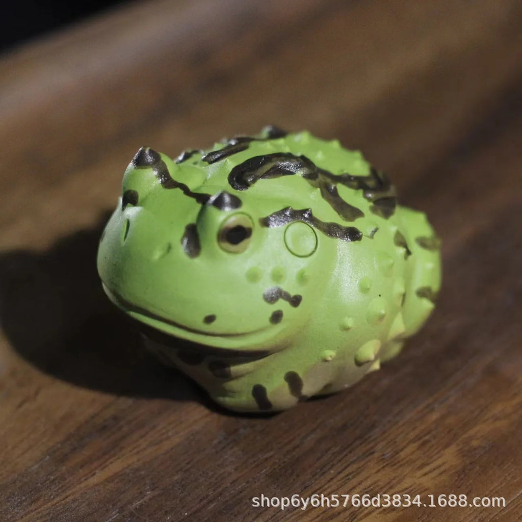 Tea Pet King Horned Frog Wealth-Attracting Frog Tea Play Fish Tank Landscaping Decoration Tea play Oasis Select