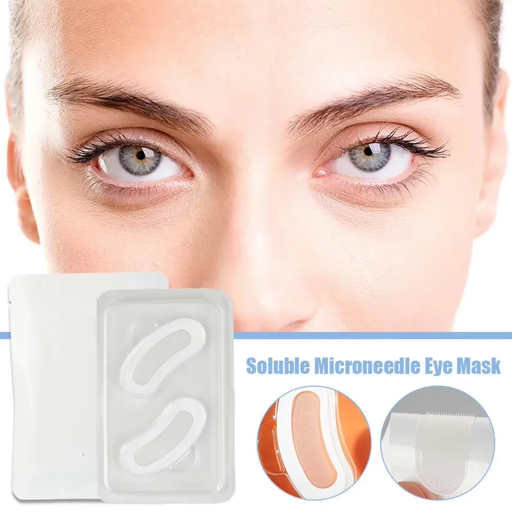 1 Pair Micro-needle Eye Patch Mask Anti-Wrinkle Patches with Collagen for Deep Hydration to Smooth Crow's Feet and Puffy Eyes Oasis Select