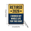 Retired Signs for Men Women Bright Long Lasting Photo Prop Keepsake Retirement Party Decoration for Home Bedroom Offices Cafes Oasis Select Yellow
