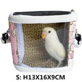 Super Portable Pet Bird Cage Parrot Carrier Travel Bag Breathable Lightweight Hamster Squirrel For Small Animals Pet Accessories Oasis Select Pink vine S