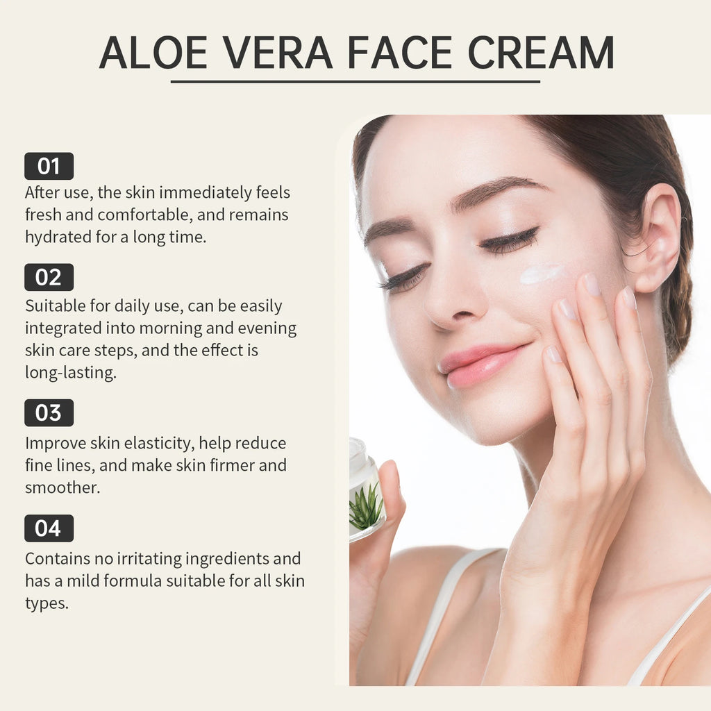 Eelhoe Aloe Vera Face Cream – Anti-Aging Daily Moisturizer Facial Moisturizer Cream Oasis Select