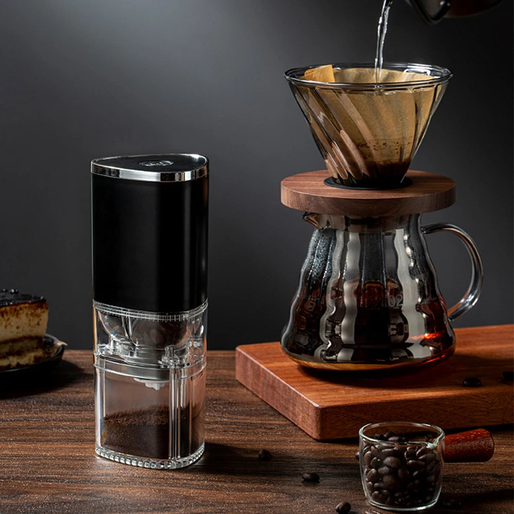 Portable Electric Coffee Grinder USB-C Rechargeable Ceramic Burr