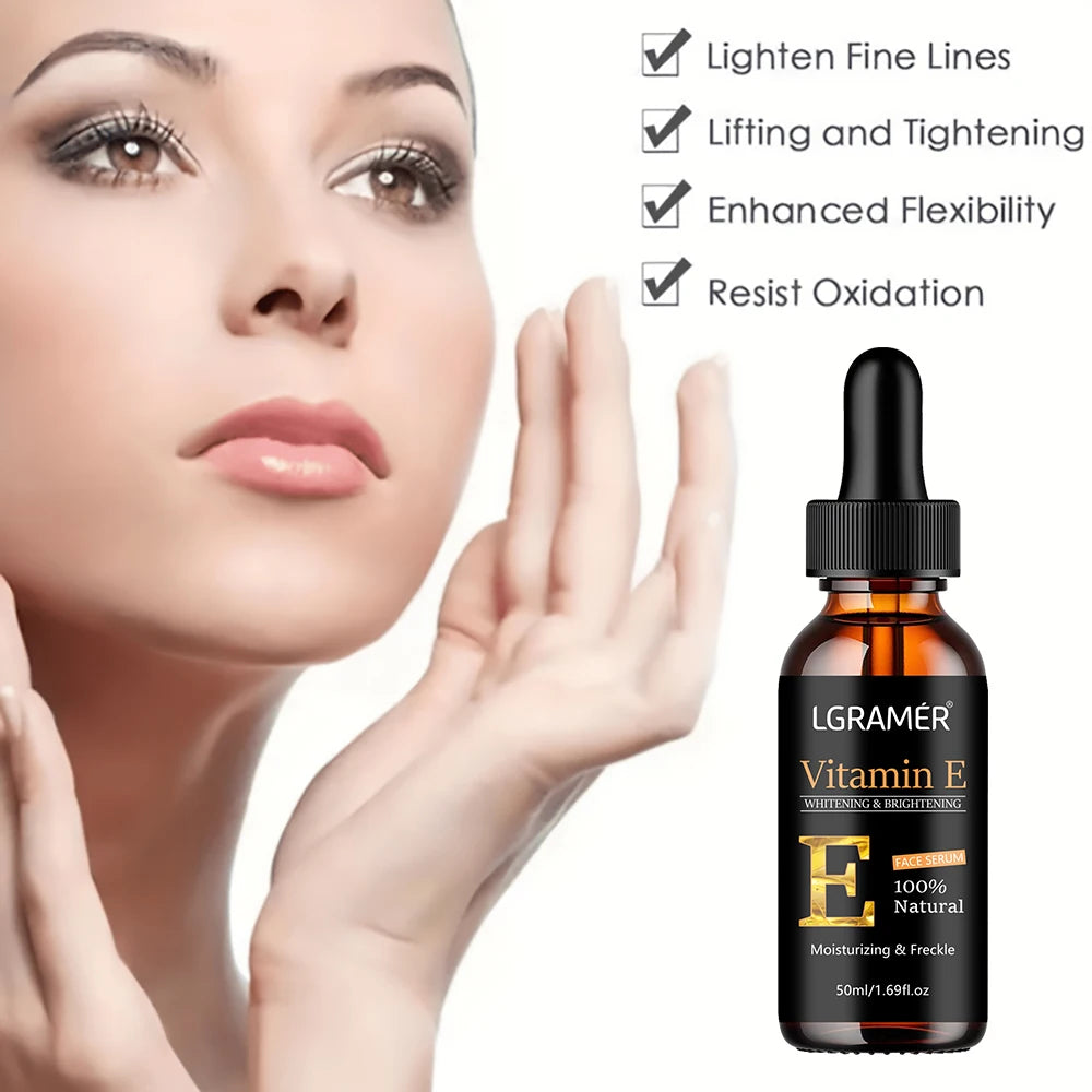 Vitamin E Face Serum Whitening Shrinking Pore Wrinkle Removing Blackspot Lightening Skin Care Essence Skin Care Product Oasis Select