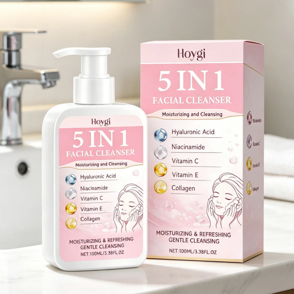 Hoygi 5-in-1 Facial Cleanser – Oil Control & Brightening Foam Facial Cleanser Oasis Select
