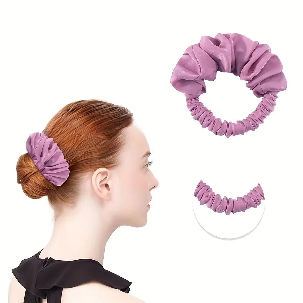 Satin Elastic Headband & Heatless Curl Tool – 8 Colors
