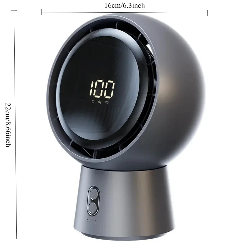 URGGU 100-Speed Rechargeable Mini Desk Fan with Remote
