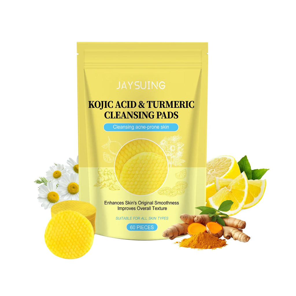 Turmeric Exfoliating Facial Pads – Anti-Acne & Deep Cleanse Exfoliating Facial Pads Oasis Select 60pcs bag anti acne
