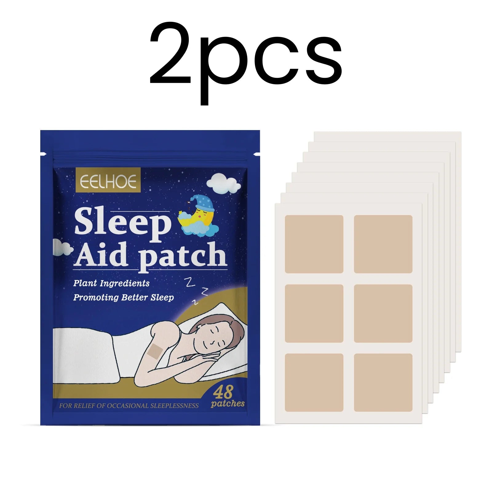 EELHOE Sleep Aid Patches – Natural Relaxation, 48 Pack Sleep Aid Patch Oasis Select 2 Boxed