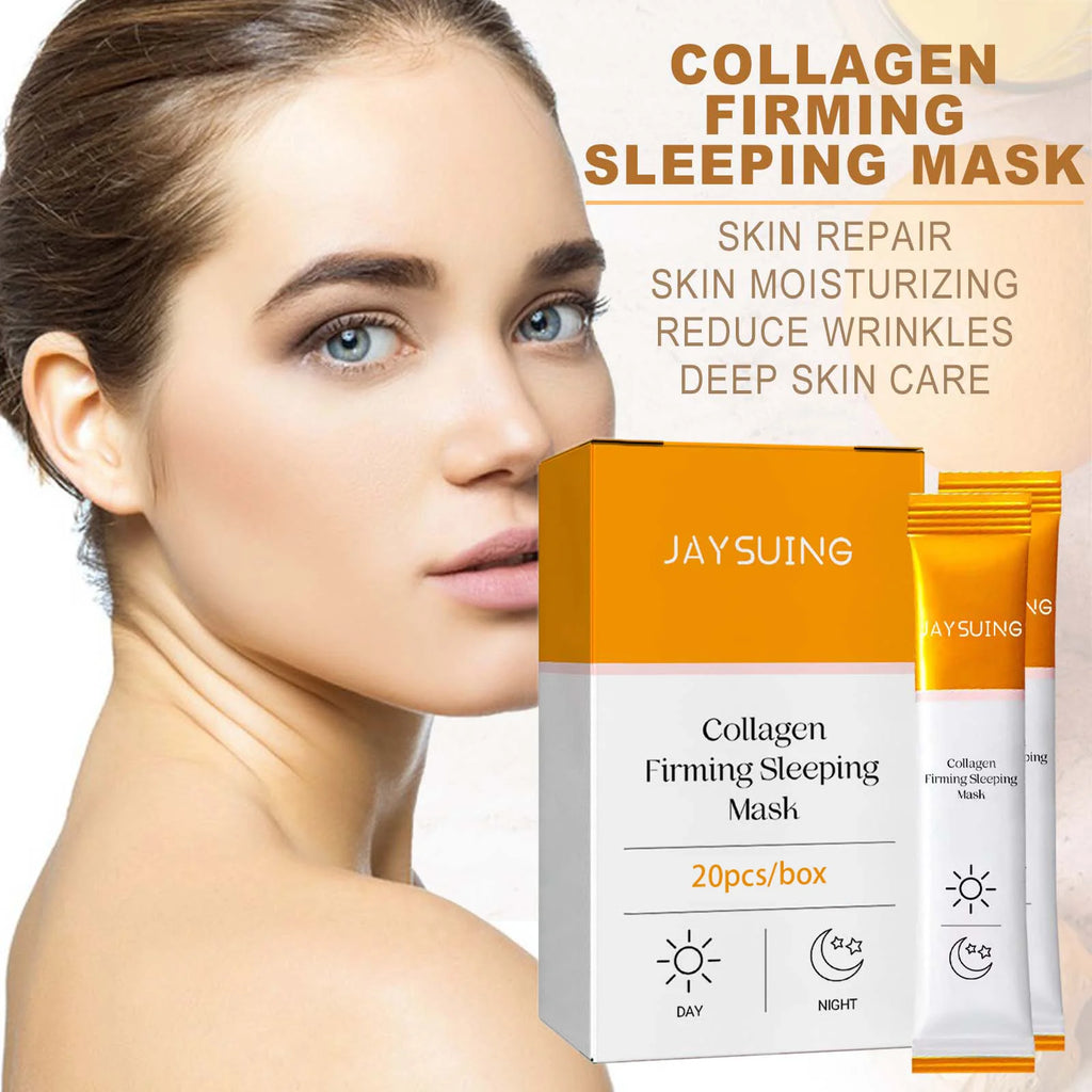 Jaysuing Collagen Sleep Mask – Hyaluronic Acid, 20pcs Sleep Facial Mask Oasis Select