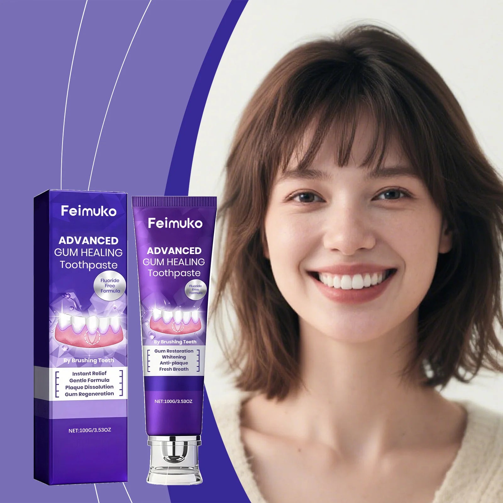 FEIMUKO Anti-Cavity Toothpaste – Enamel Repair & Gum Care Anti-Cavity Toothpaste Oasis Select
