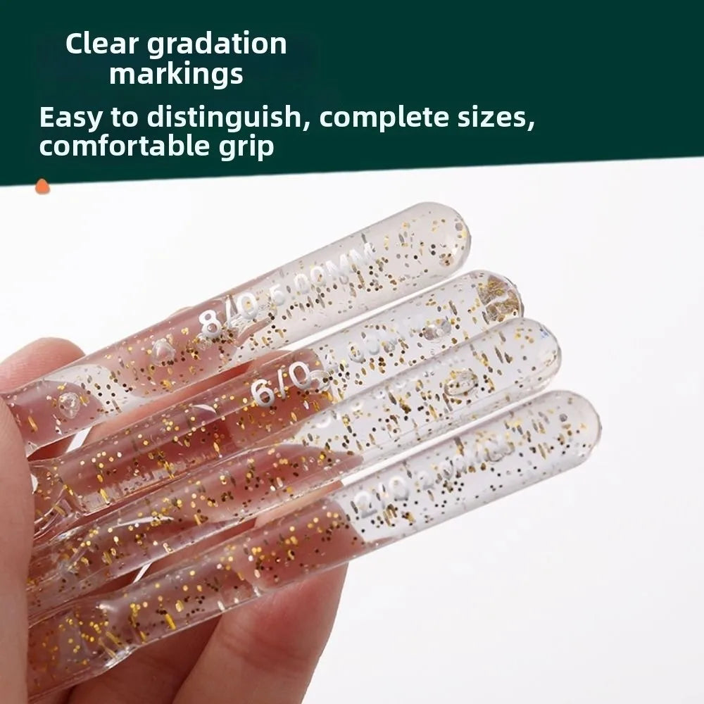 7PCS Aluminum Crochet Hooks Set 2.0-5.0mm Hand-made DIY Knitting Tools Single-headed Colorful Clear Handles Knitting Crochet Oasis Select