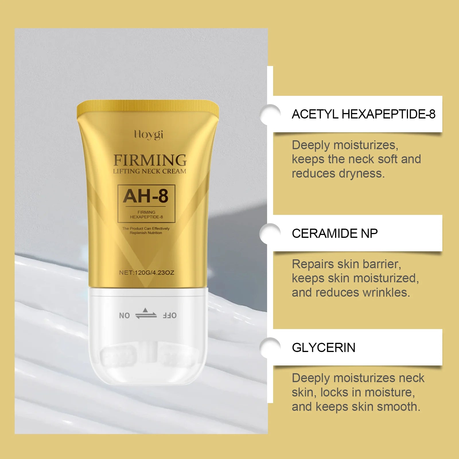 Firming Neck Cream with Roller – Lift, Tighten & Reduce Fine Lines