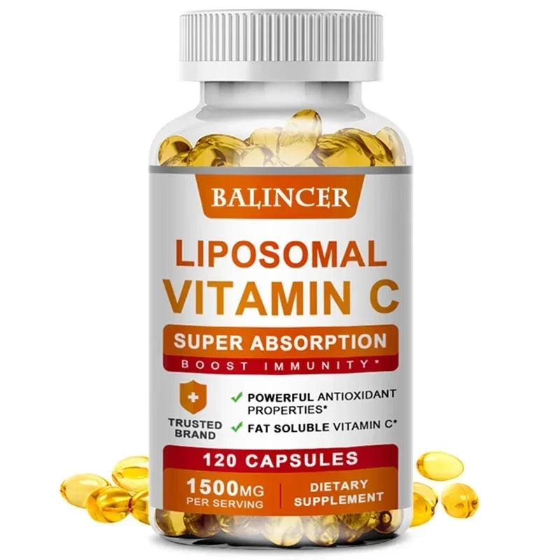 Balincer Liposomal Vitamin C 1500mg – Immune & Skin Support Vitamin C Supplement Oasis Select 120count-1 bottle