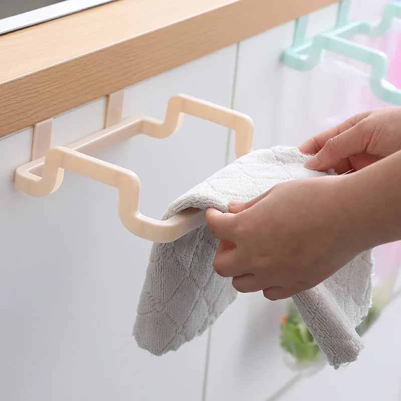 1pc mini Garbage Bag Holder, Door Back Plastic Bracket, Trash Storage Hanger, Rubbish Hanging Racks Oasis Select