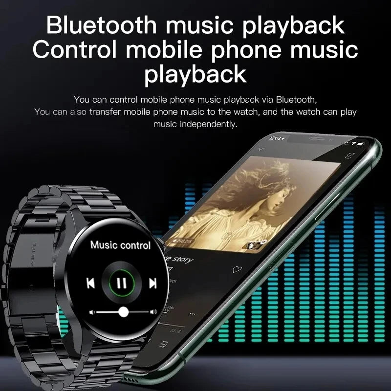 Bluetooth Smartwatch for Men – Heart Rate, Fitness & Calls