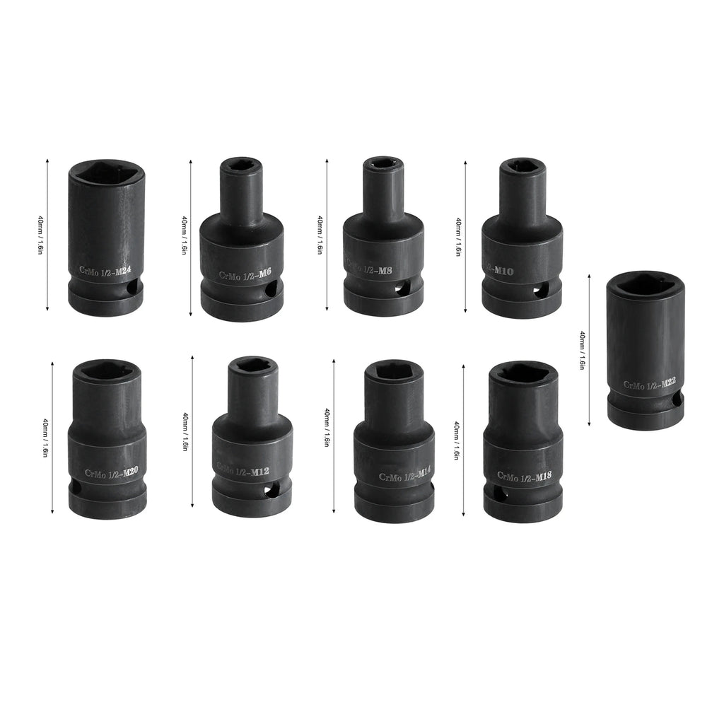 Tap Socket Tap Sockets Cr Molybdenum Steel 1/2 Inch Drive Socket Set for Electric Pneumatic Hand Wrench Oasis Select