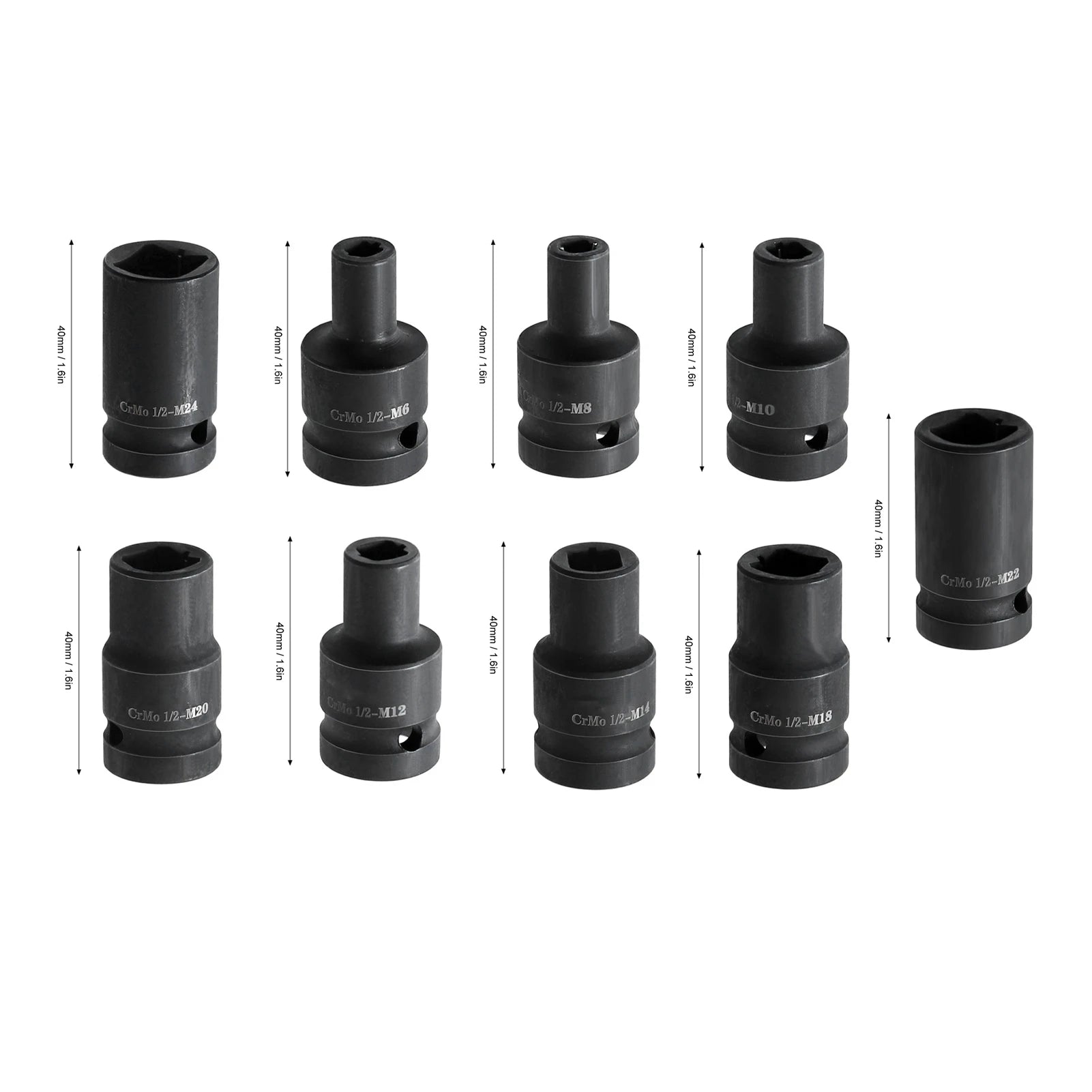 Tap Socket Tap Sockets Cr Molybdenum Steel 1/2 Inch Drive Socket Set for Electric Pneumatic Hand Wrench Oasis Select