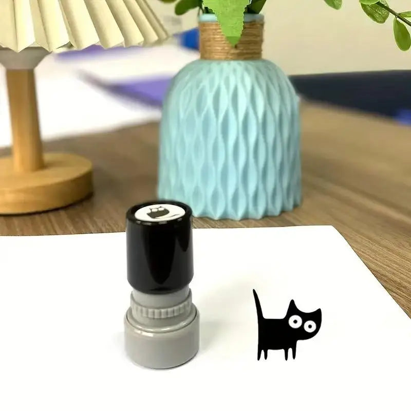 Cute Cartoon black Cat Stamp 4 Styles Cat Stamp DIY Scrapbooking Decoration For Journals, Scrapbook, Cards & Teacher Rewards Oasis Select