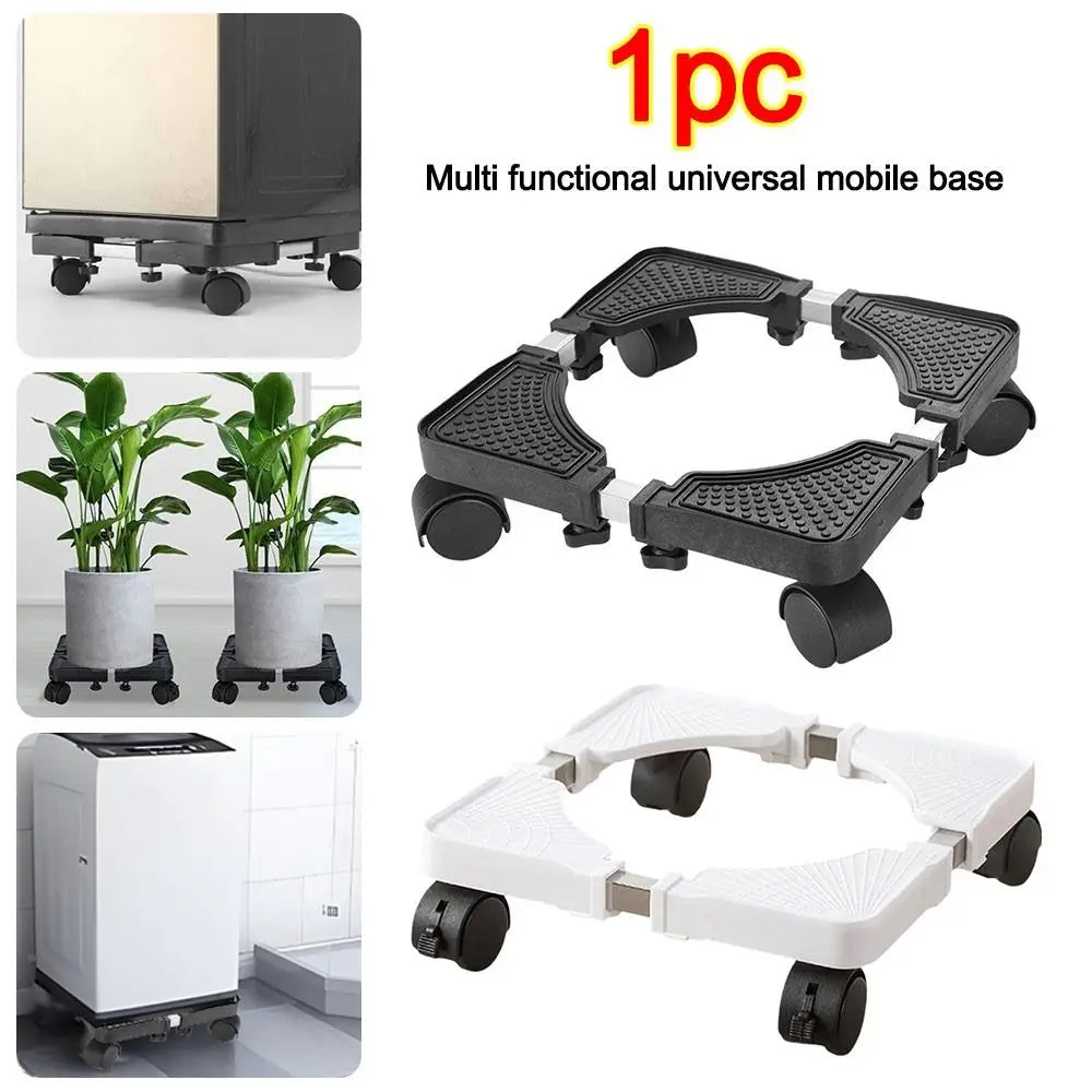 Adjustable Movable Appliance Base with 4 Caster Wheels