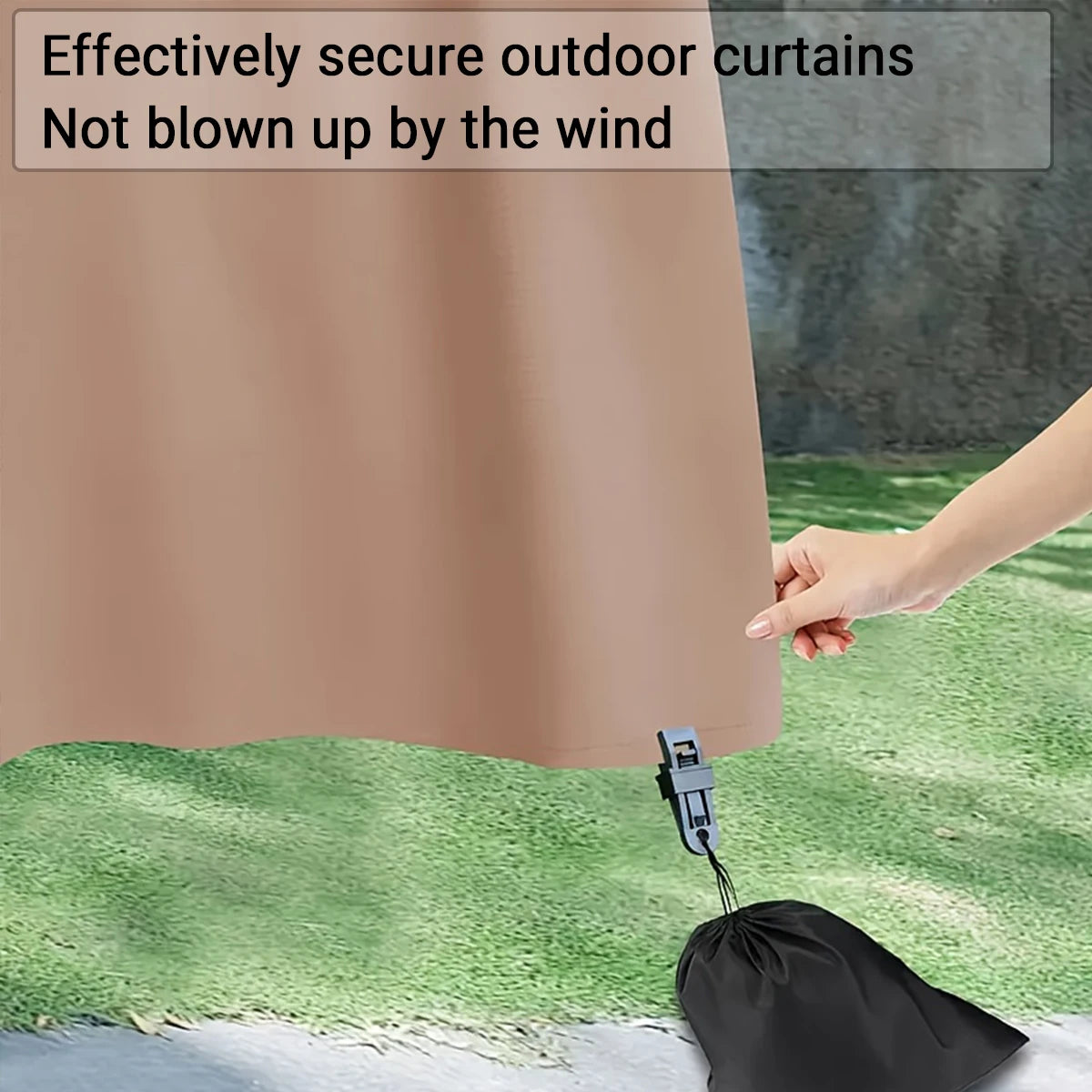 4/8/16/24pcs Windproof Outdoor Door Curtain Weighted Bag Clip, Bow Porch, Terrace, Patio, Gazebo, Porch, Courtyard Essential Oasis Select