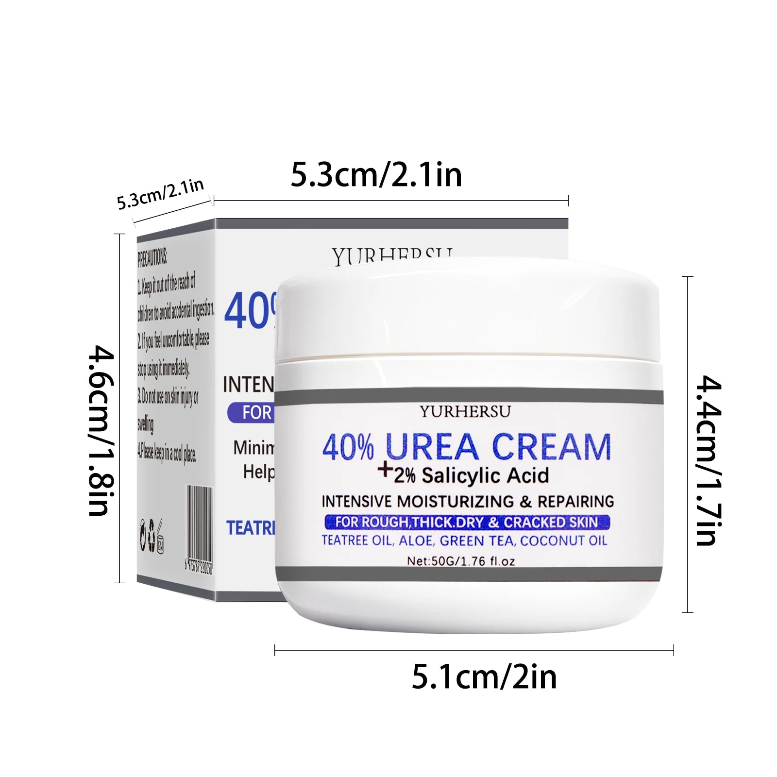 YURHERSU 40% Foot Cream – Exfoliating Dry & Cracked Heels Foot Care Cream Oasis Select