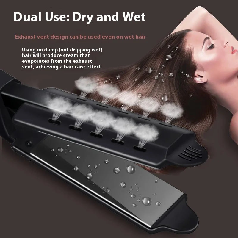 2-in-1 Hair Straightener & Curling Iron | 4 Heat Settings