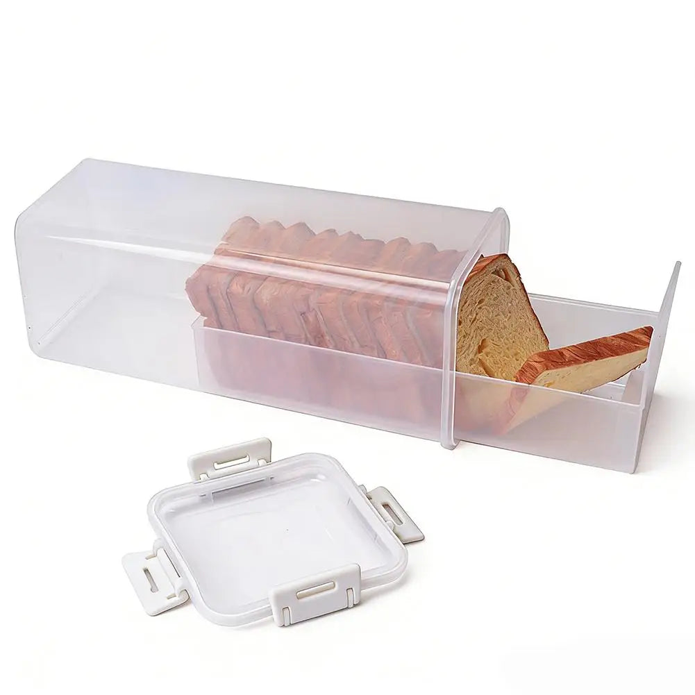 Airtight Bread Storage Container – Clear Loaf Keeper with Lid