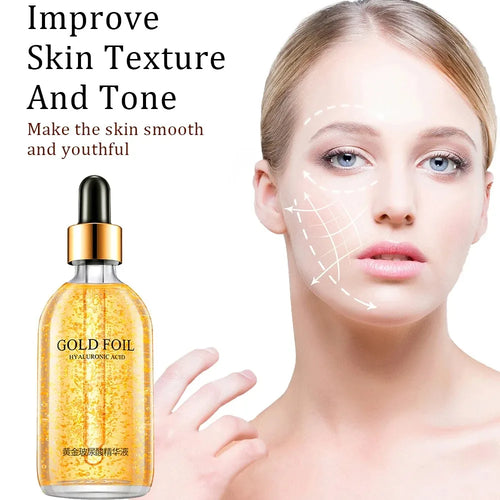 100ml 24K Gold Hyaluronic Acid Face Serum – Ginseng & Collagen Face Serum Oasis Select