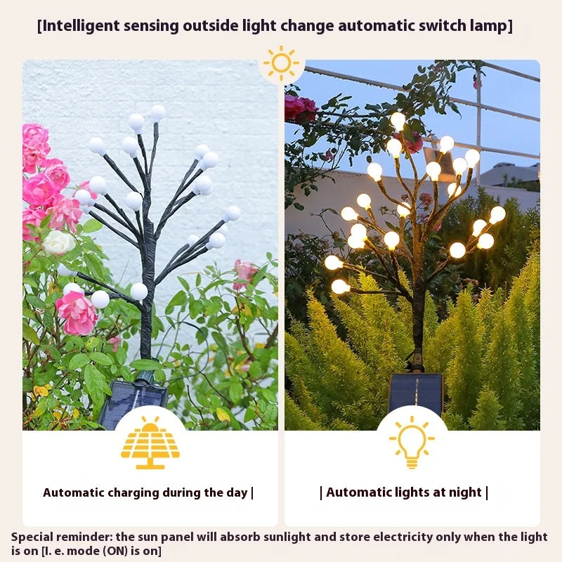LED Solar Waterproof Round Ball Branch Light, A Cross-border Bestseller for Garden and Outdoor Lawn Ground Insert Lights Oasis Select