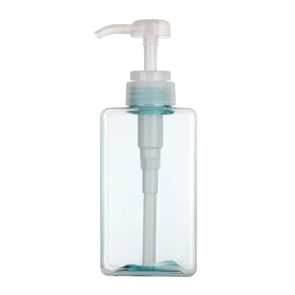 650ml Square Clear Bottle Liquid Soap Whipped Mousse Points Bottling Shampoo Lotion Shower Gel Pump Bottlesnding Soap Dispenser Oasis Select blue-650ml