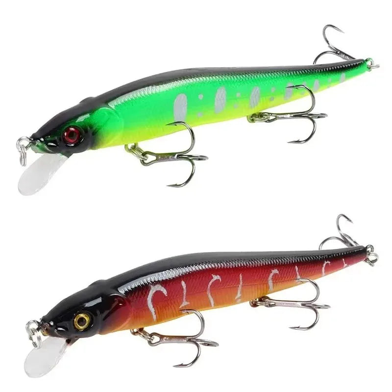 1 Fishing Lure Minnow Crankbait Wobblers 3D Eyes Perch Artificial