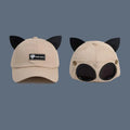 Gorras Embroidered Cat Ear Baseball Cap Women очки солнцезащитные женск 모자 UV Protection Summer Sunhat zomer pet dames Oasis Select Apricot one size