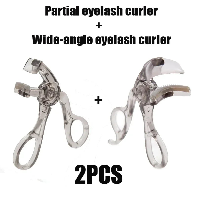 Dual-Type Eyelash Curler with Comb – Wide & Partial Clip Options, Waterproof, Long-Lasting, Natural Curl, Unisex Certified Oasis Select 2 in set